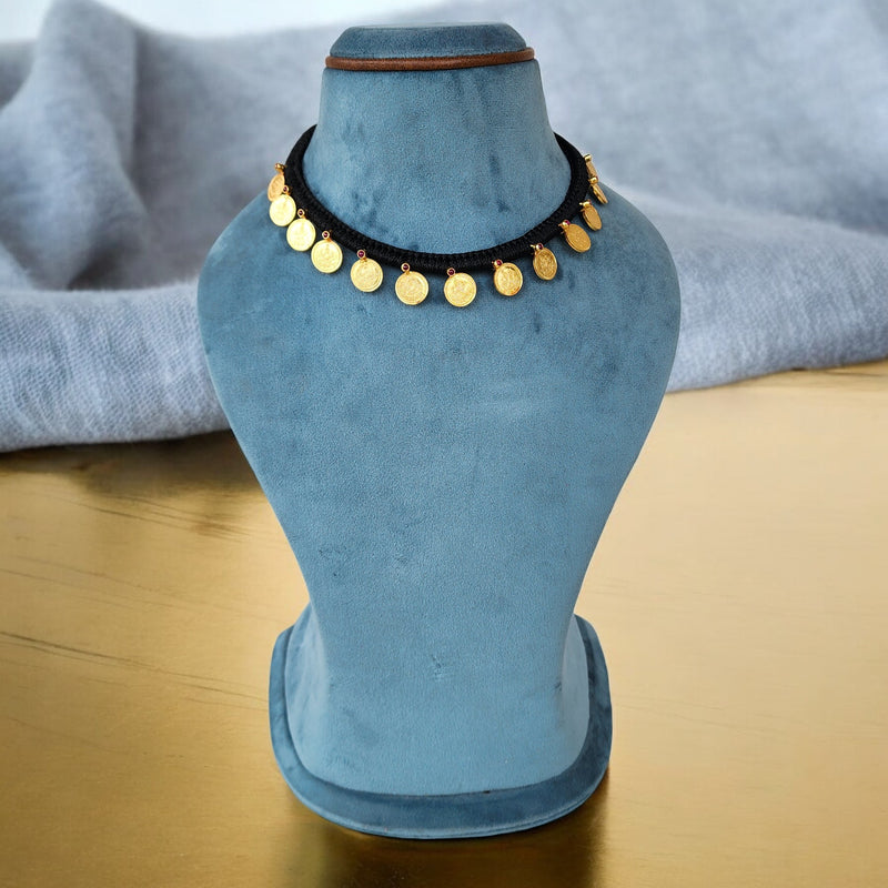 Kempu Kasu Thread Necklace