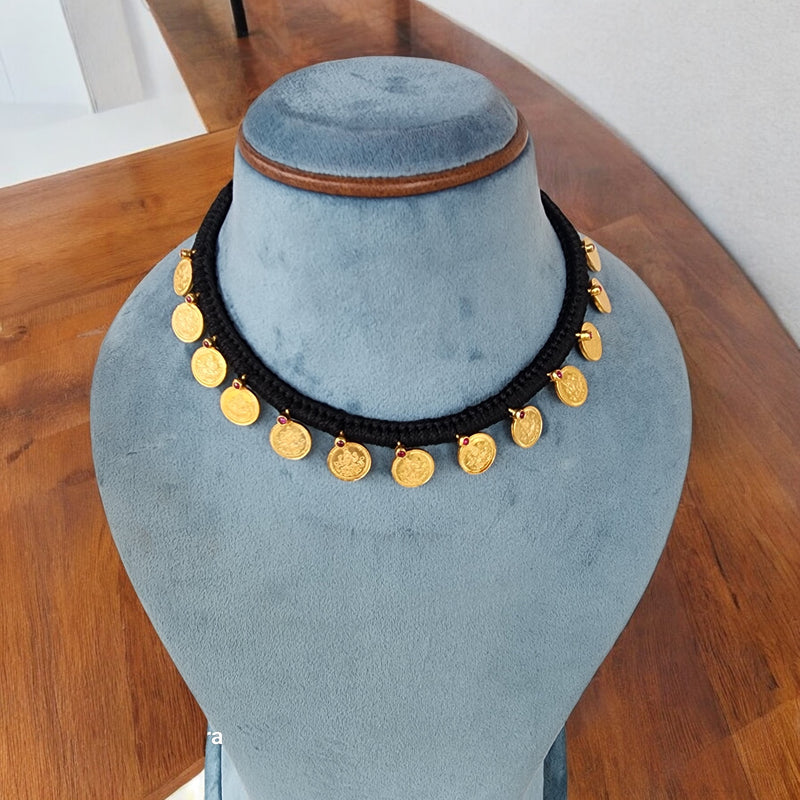 Kempu Kasu Thread Necklace
