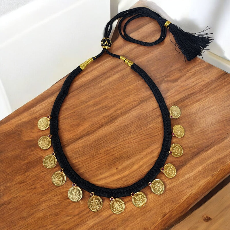 Kempu Kasu Thread Necklace