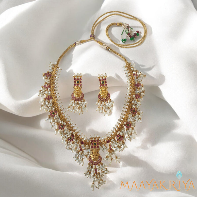 Rajatarangini Guttapusalu Necklace Set