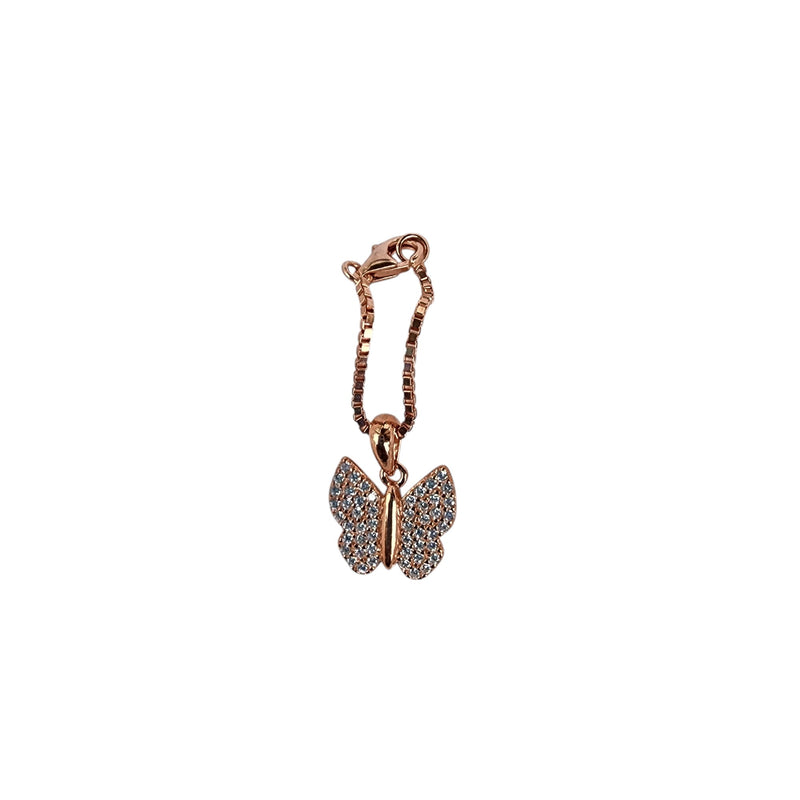 Rosegold Butterfly 925 Silver Watch Charm