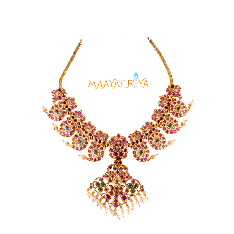 Mango Peacock Necklace