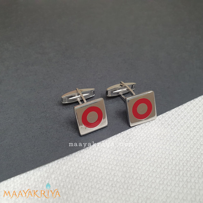 Square Red Cufflinks