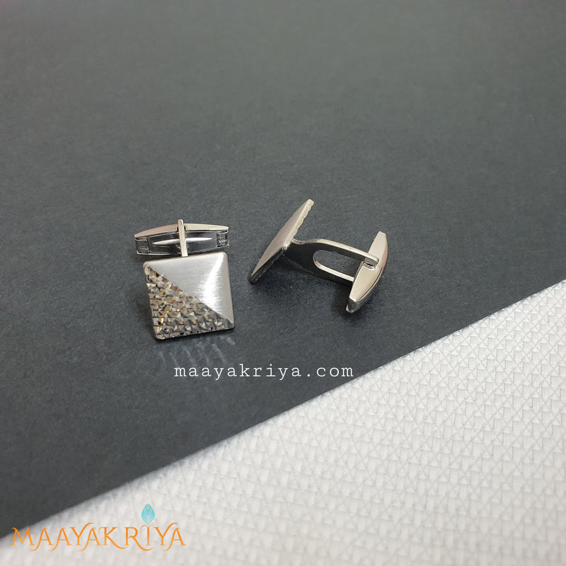 Square Checkered Cut Cufflinks