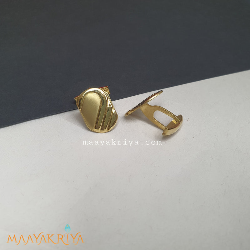 Gold Oval Cufflinks