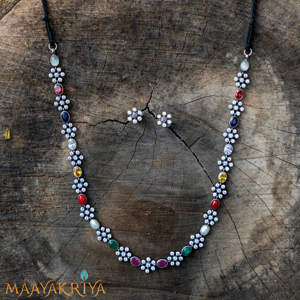 Navaratna Kusuma Necklace Set