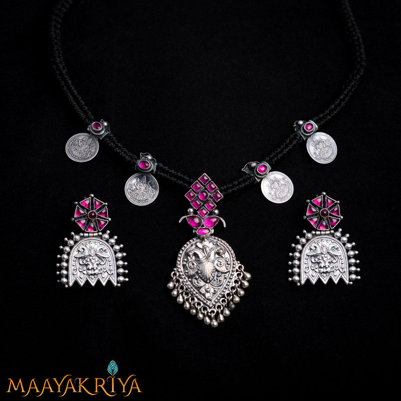 Gandaberunda lakshmi Kas Necklace Set